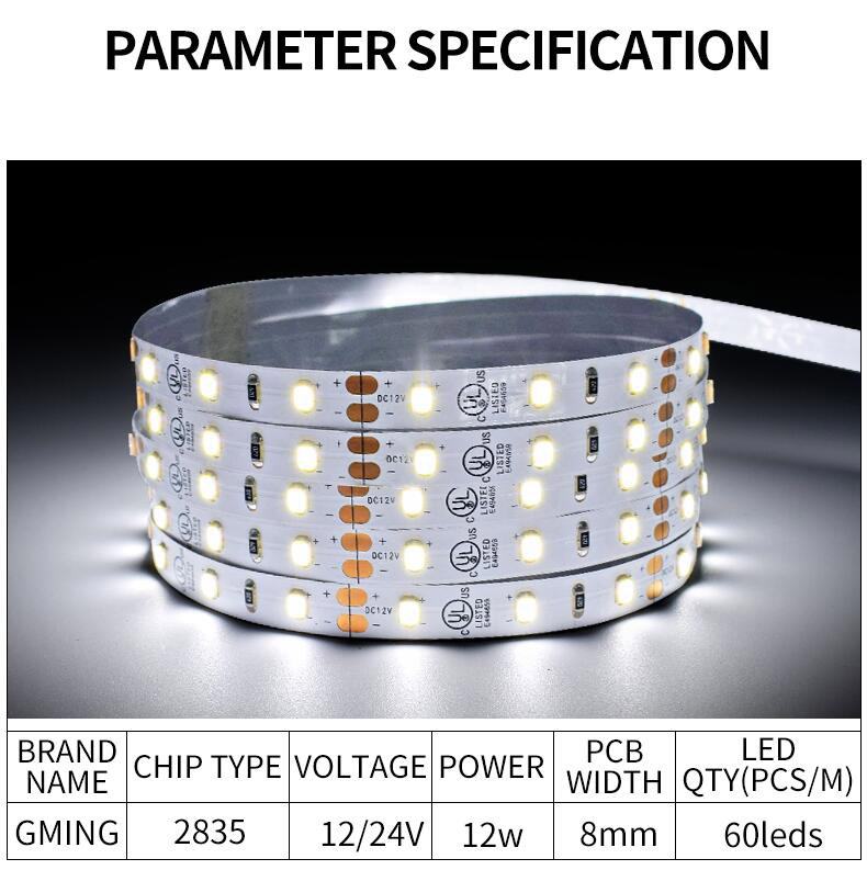 Flexible SMD 2835 LED Strip Light 60 LEDs