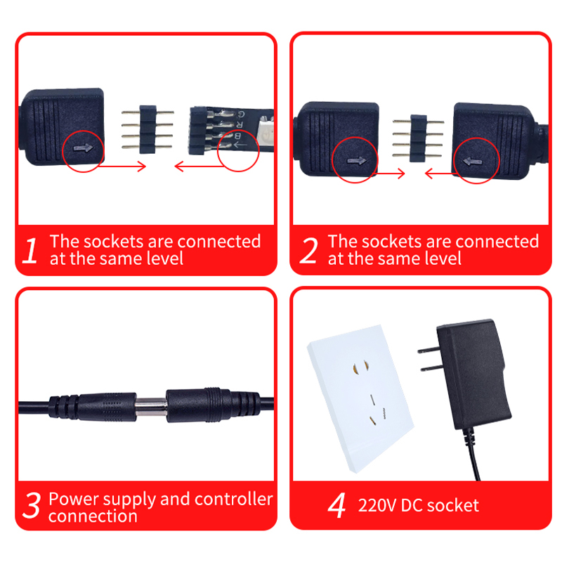 HOW TO CONNECT THE LED STRIP LIGHTS HOW TO CONNECT THE LED STRIP LIGHTS