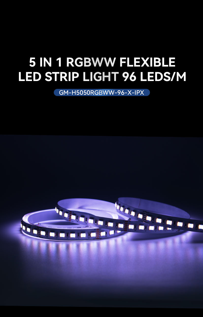 5-in-1 RGBWW LED tape light