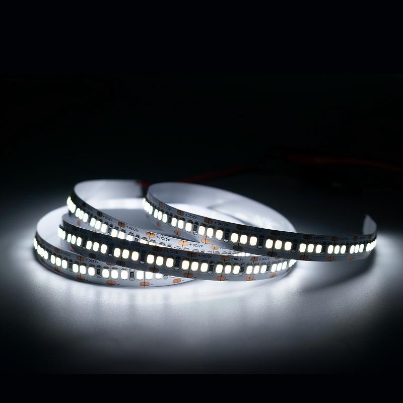 Flexible LED tape light showing multiple color options