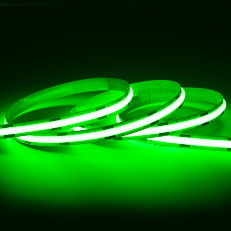 flexible COB LED tape green 12 volt