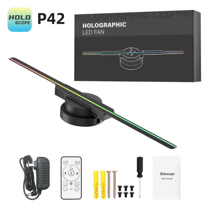 LED holographic fan screen floating 3D hologram for events and exhibitions